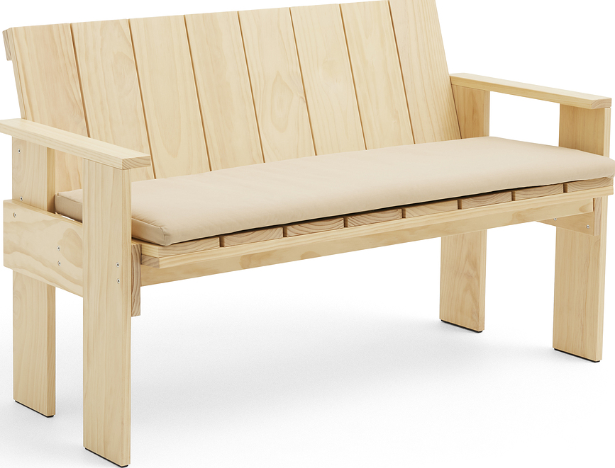 Cojín para banco de jardín Crate, gris