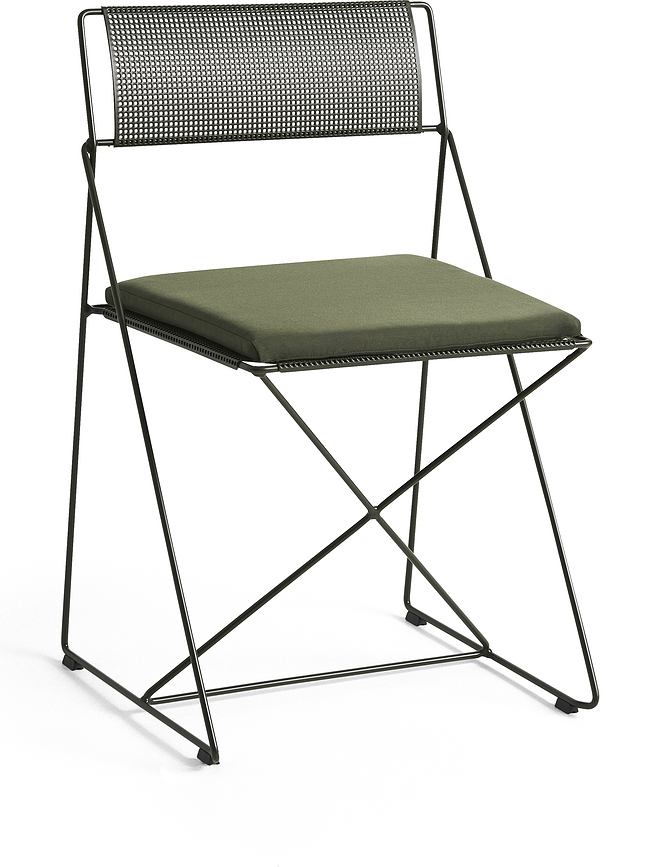 Cojín para Silla de Jardín X-Line, 42,5 x 39 cm, gris claro, con relleno CMHR