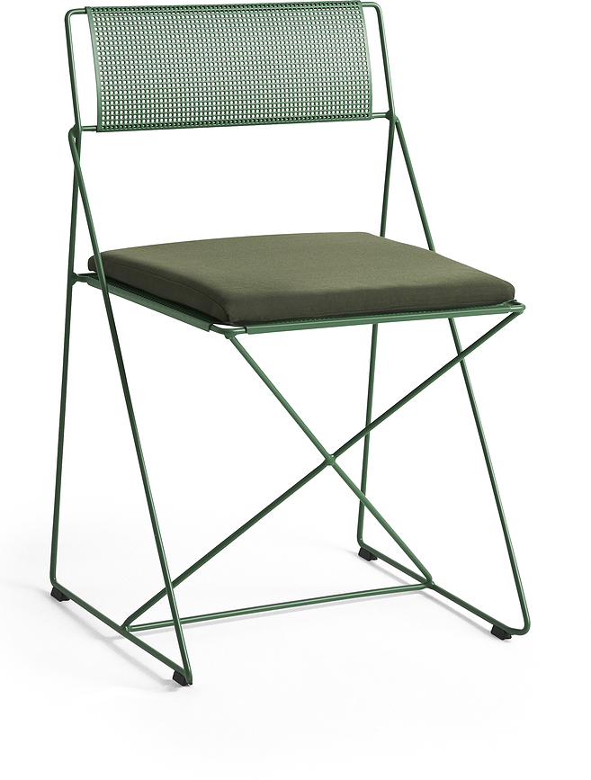 Cojín para Silla de Jardín X-Line, 42,5 x 39 cm, gris claro, con relleno CMHR