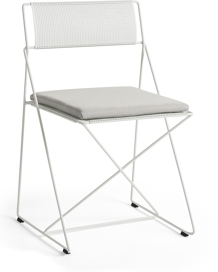 Cojín para Silla de Jardín X-Line, 42,5 x 39 cm, gris claro, con relleno CMHR