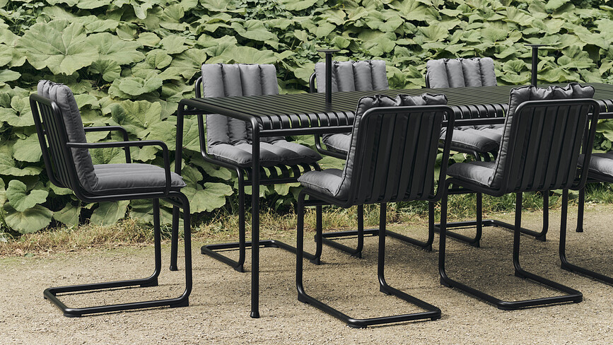 Cojín para silla de jardín Palissade 40 x 80 cm, gris