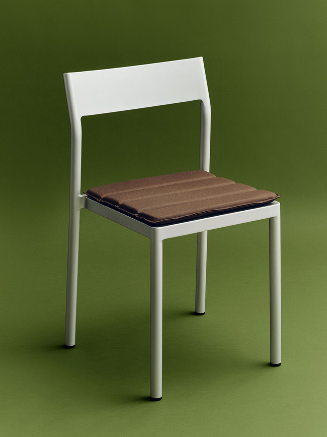 Cojín para silla de jardín Type, a rayas, naranja y marrón