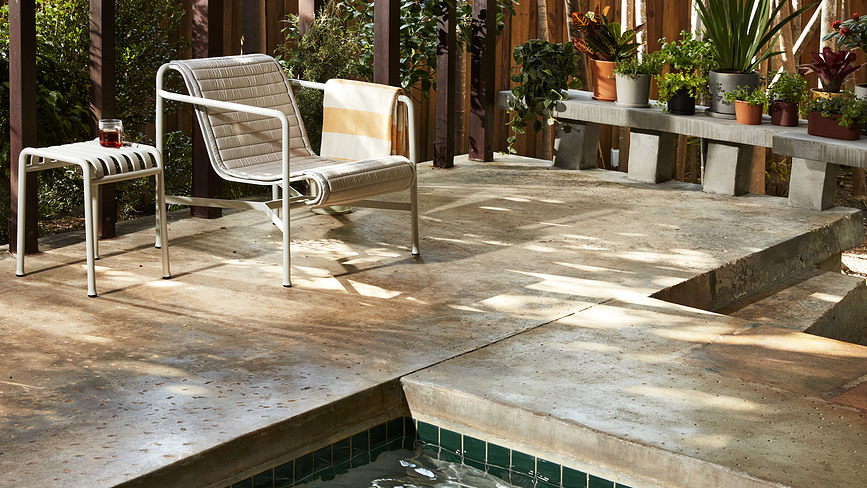 Cojín para sillón de jardín Palissade 103,5 x 44,5 cm, gris