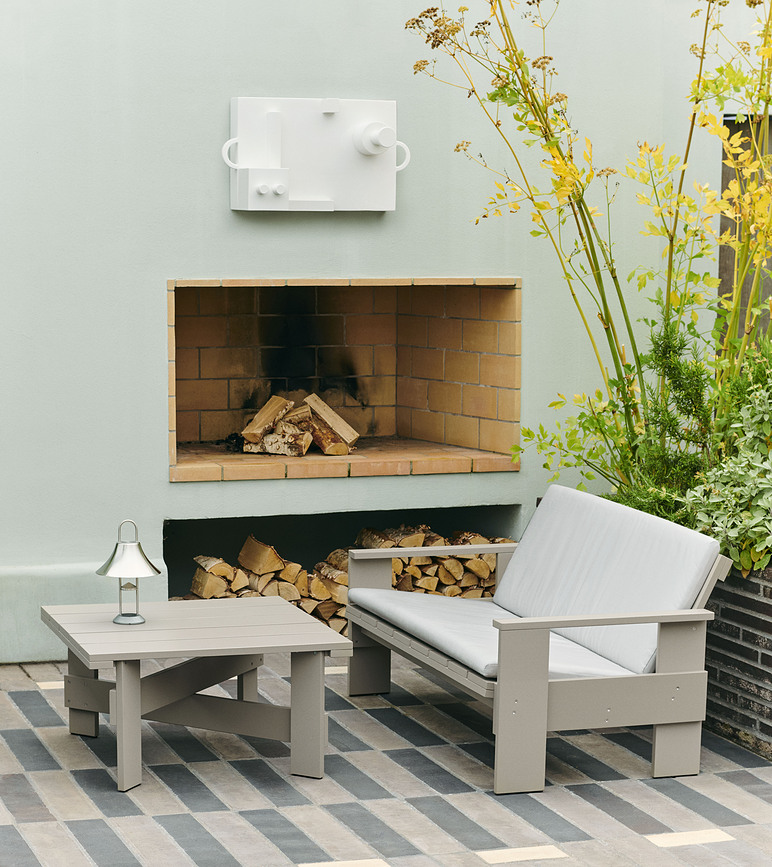 Cojín para sofá de jardín Crate, gris