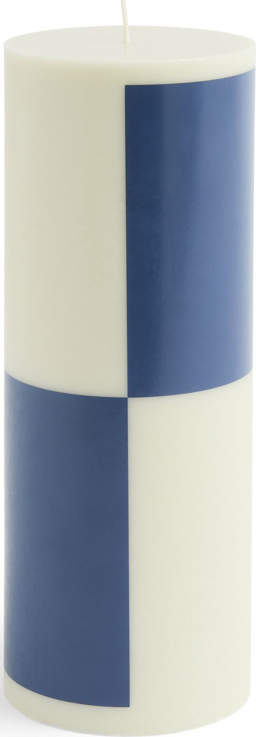 Column L Kerze, weiß-dunkelblau