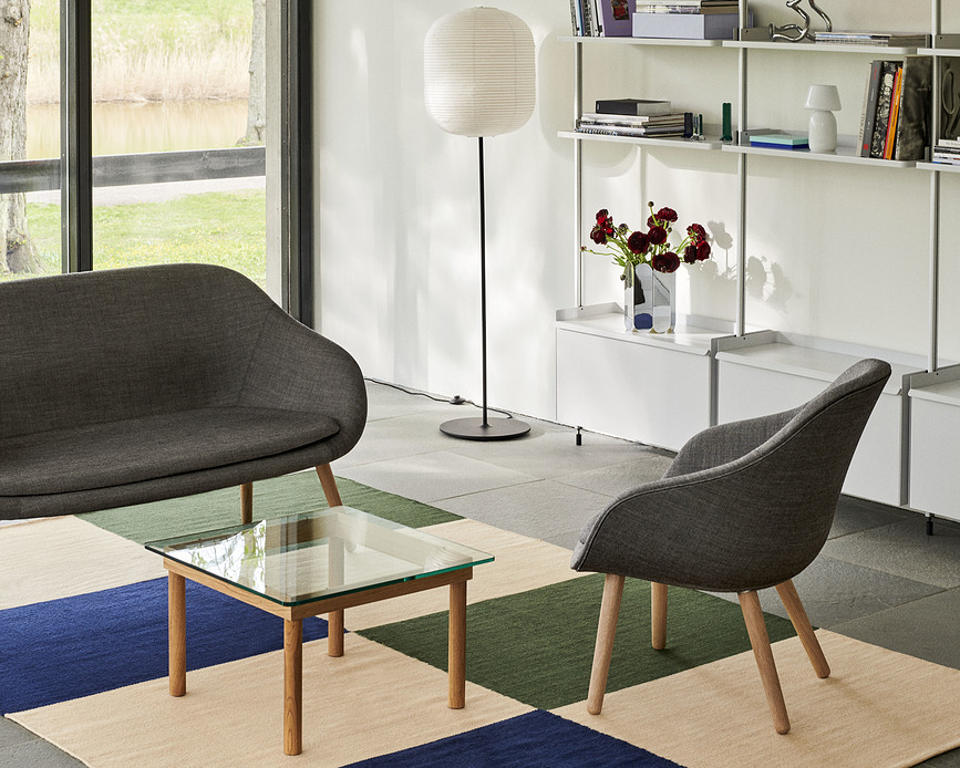 Common Pied de Lampadaire 130 cm, gris, en terrazzo