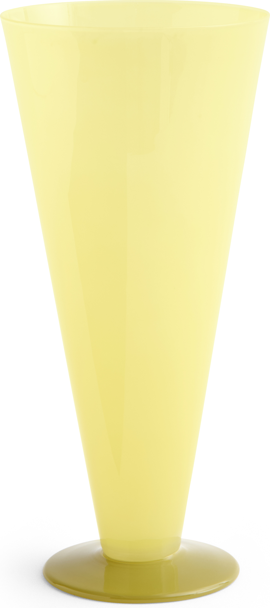 Conical L Vase konisch, gelb