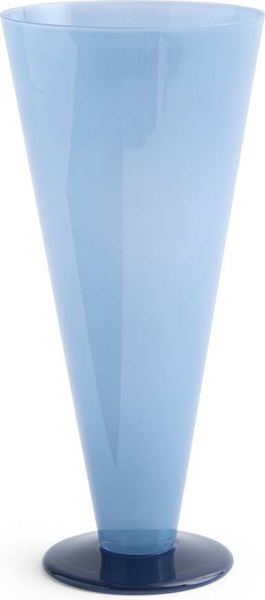 Conical Vase conique L, bleu