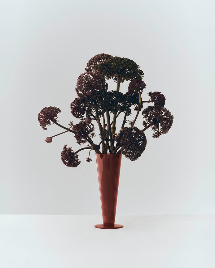 Conical Vase conique M, rouge