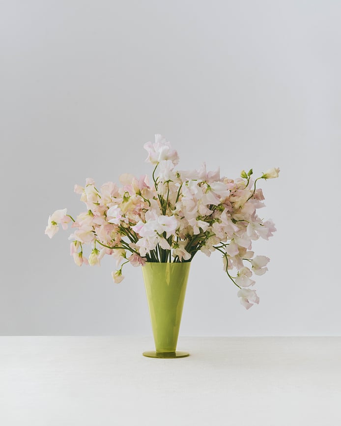 Conical Vase conique S, vert clair