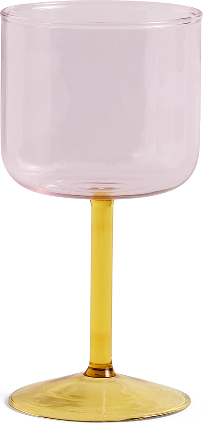 Copas de Vino Tint, rosa y amarillo, Pack de 2