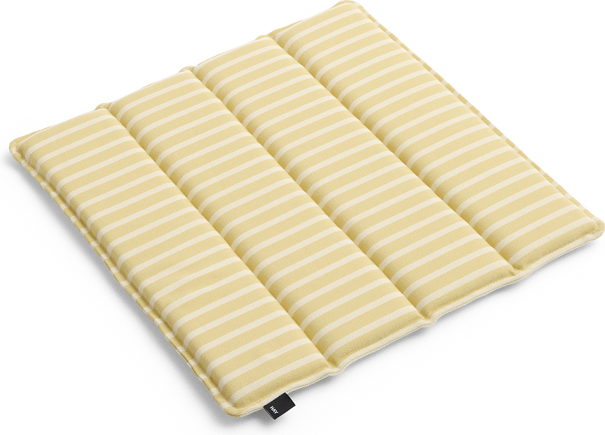 Coussin de chaise de jardin Terrazza à rayures 40 x 40 cm, jaune et blanc
