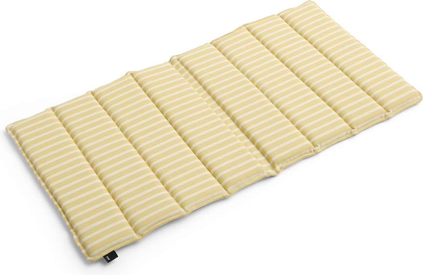 Coussin pour chaise de jardin Terrazza à rayures 82 x 40 cm, jaune et blanc