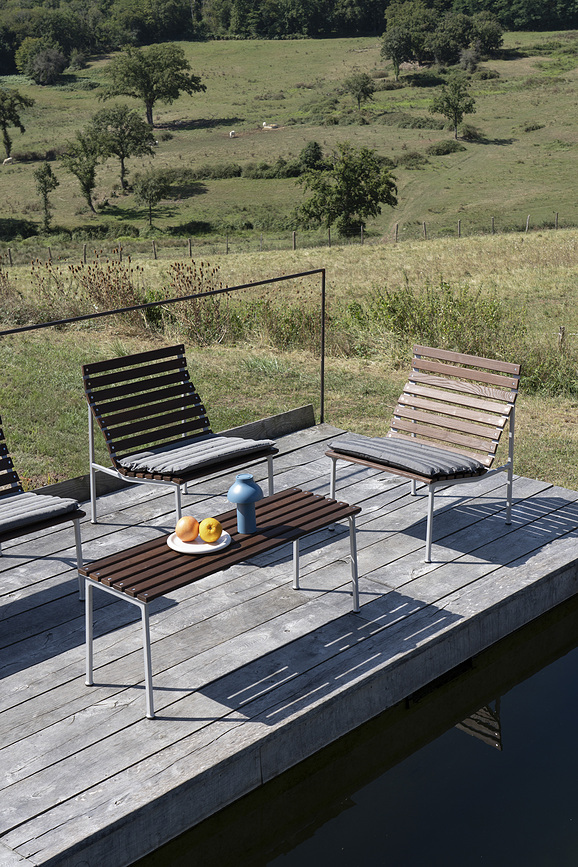 Coussin pour fauteuil de jardin Traverse 61,5 x 99 cm, gris foncé