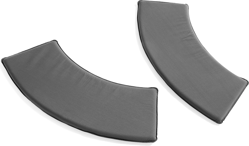 Coussins pour bancs de parc Palissade 127 x 43,5 cm, anthracite, extérieur, lot de 2