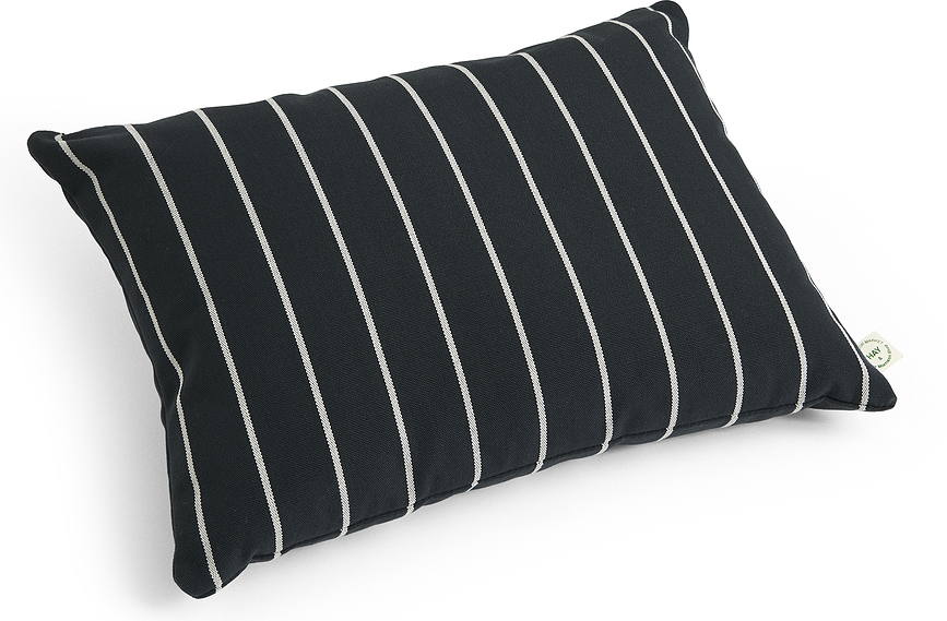 Cuscino da giardino Outdoor Market a righe 35 x 45 cm, nero