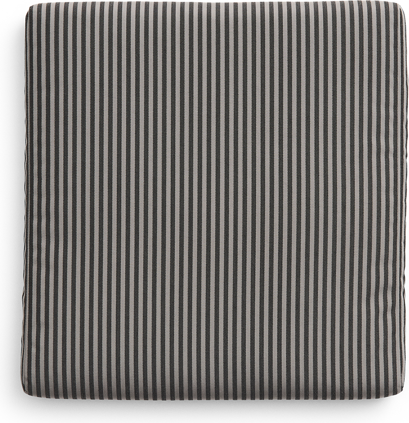 Cuscino per sedia da giardino Type a righe, nero-grigio