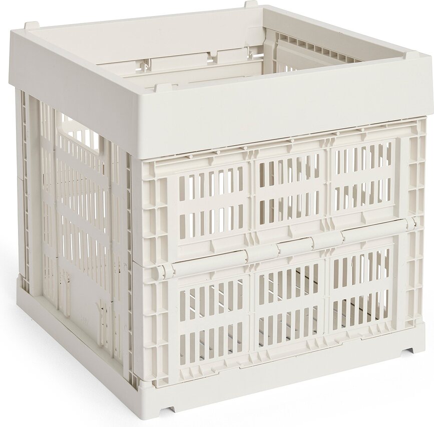 Dėžė daiktams laikyti Hay Colour Crate Cube, prislopinta balta