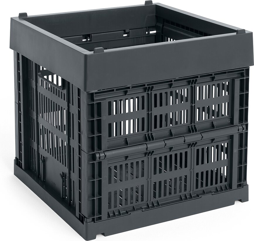 Dėžė Hay Colour Crate Cube laikymui, anglies spalvos