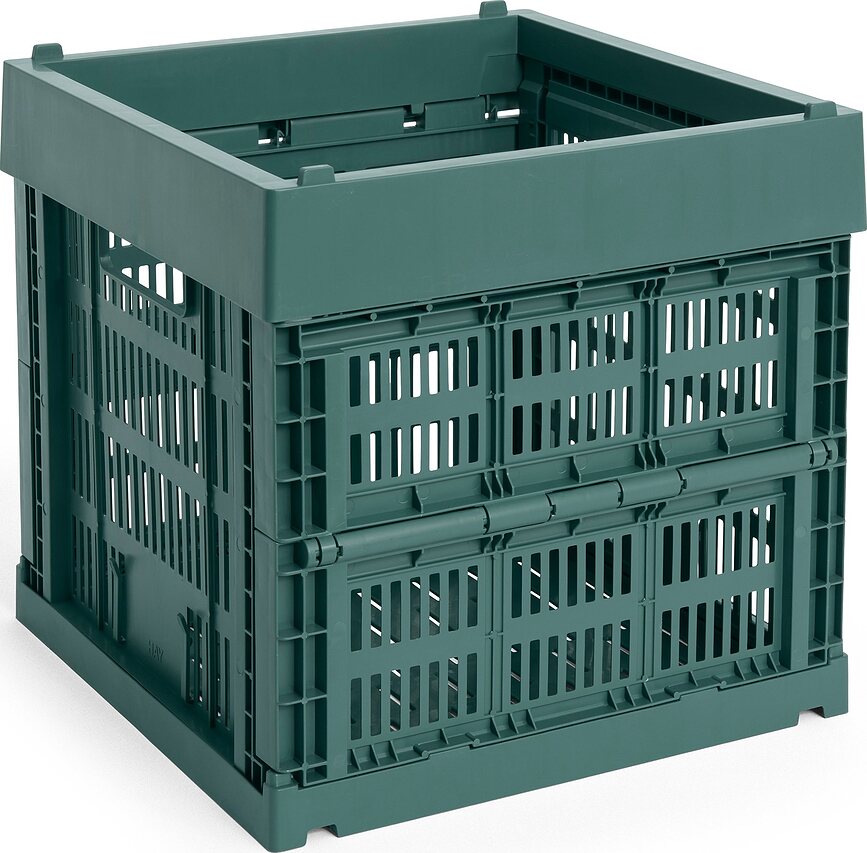 Dėžė Hay Colour Crate Cube, tamsiai žalia