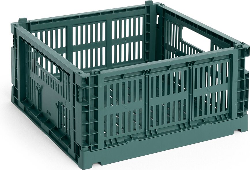 Dėžė Hay Colour Crate Square M, tamsiai žalia
