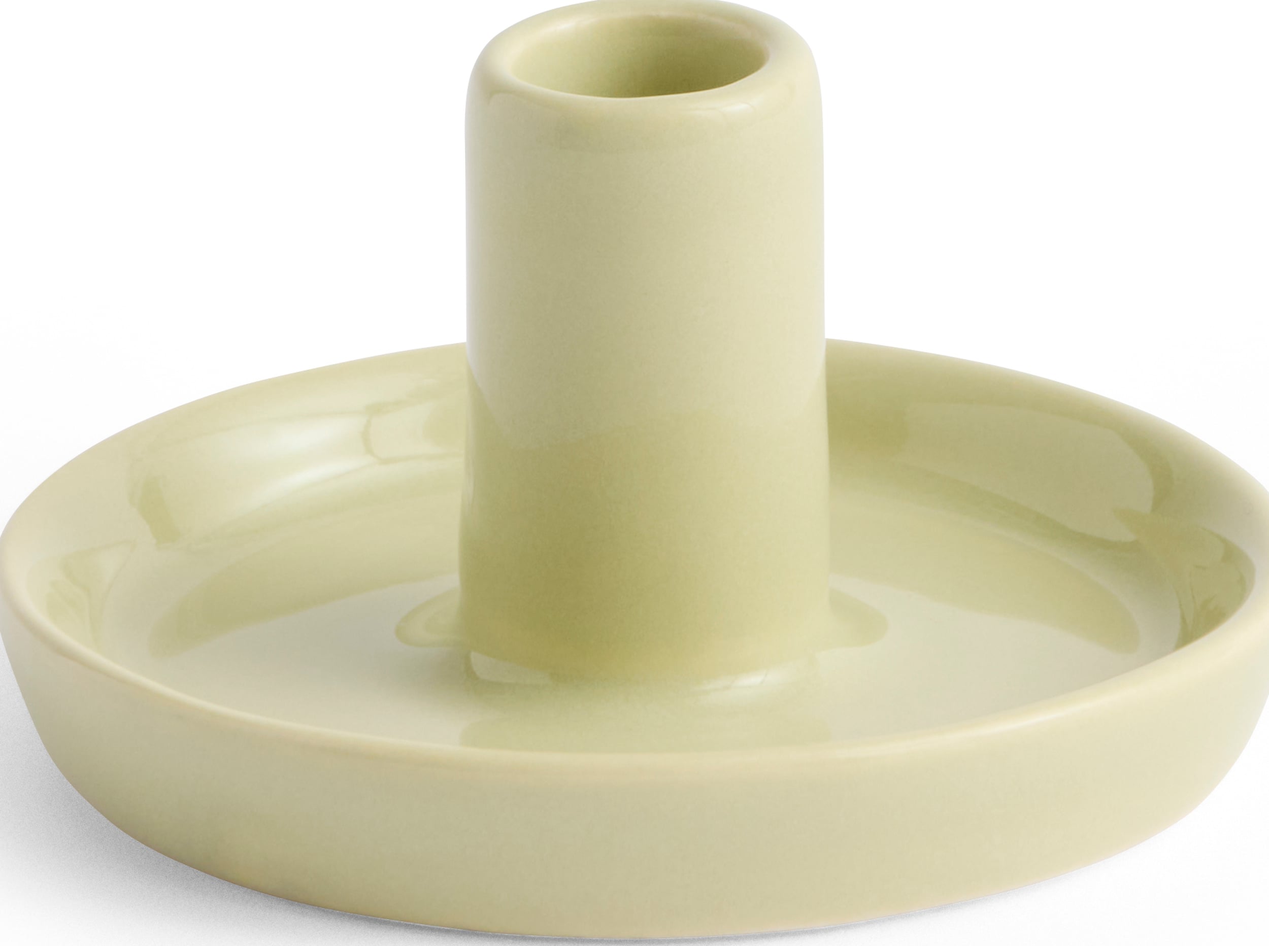 Disc Kerzenständer für Stabkerzen 7 cm, pistaziengrün