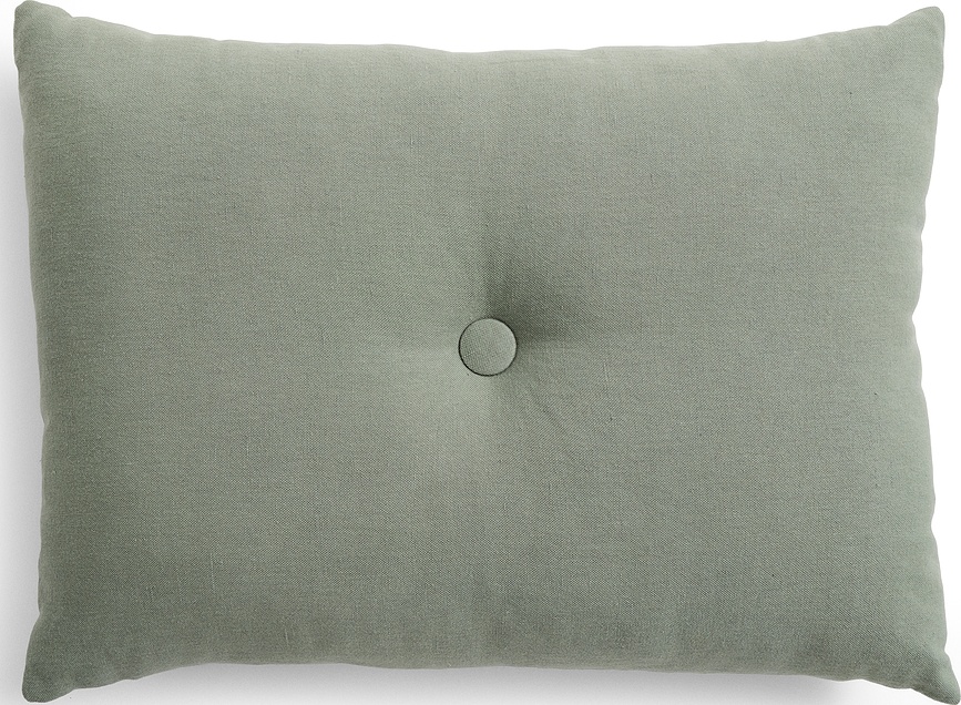 Dot Linen díszpárna, 45 x 60 cm, tompa zöld