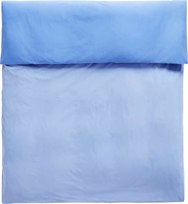 Duo Bettdeckenbezug 140 x 200 cm blau