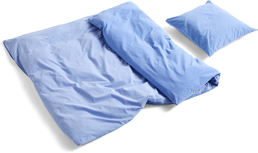 Duo Housse de Coussin 80 x 50 cm, bleue