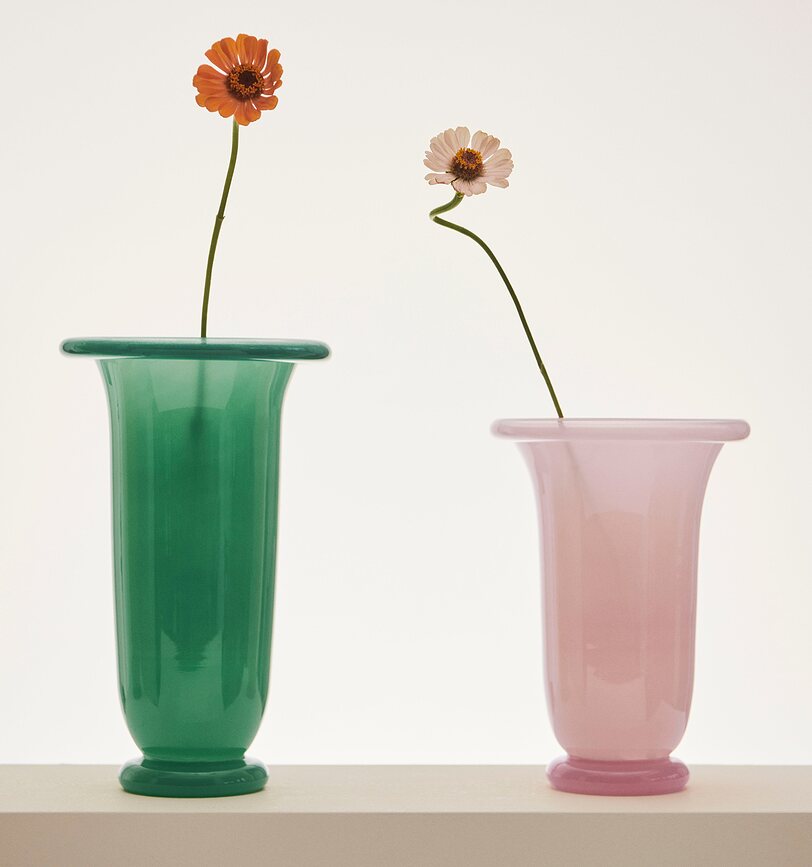 Empire Vase M, jaune clair