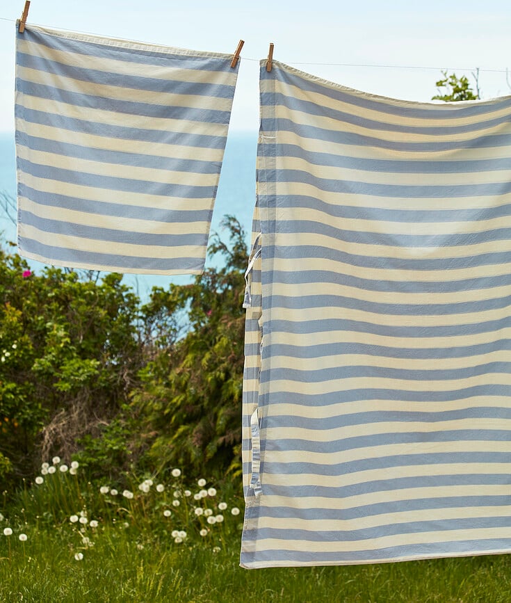 Ete Housse de Couette 200 x 200 cm, bleu-jaune