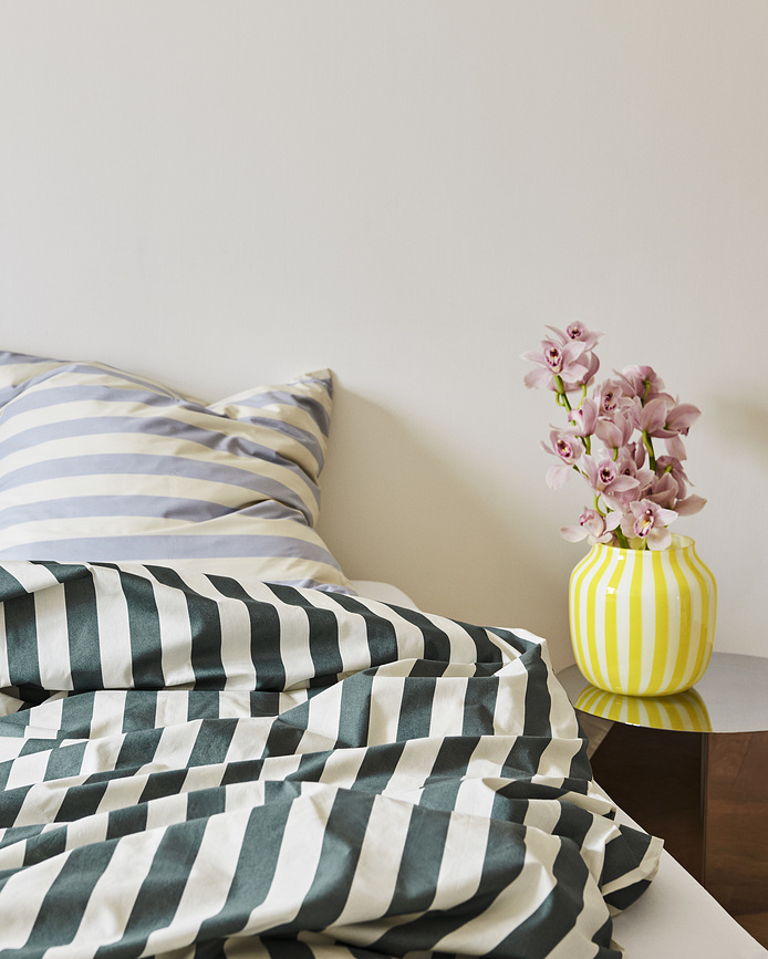 Ete Housse de Couette 240 x 220 cm, verte et blanche