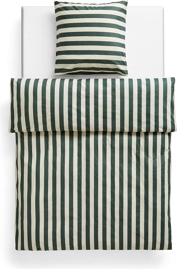Ete Housse de Couette 240 x 220 cm, verte et blanche