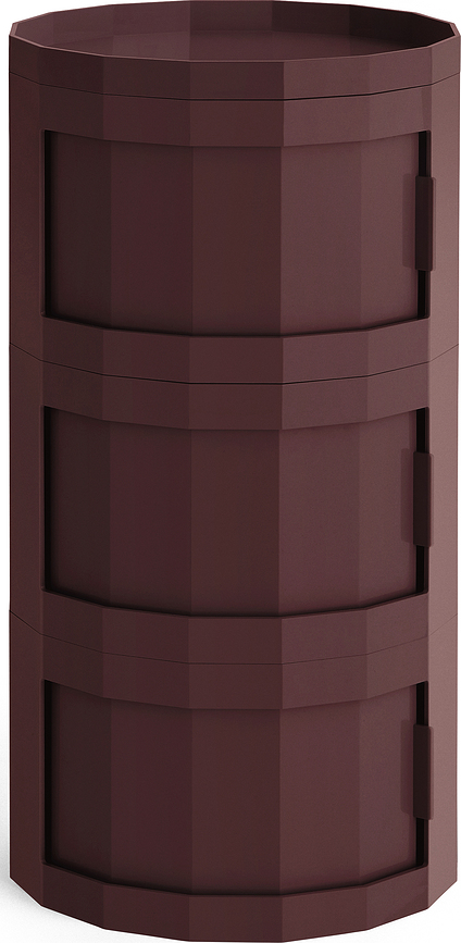 Facet kolmeukseline kapp 71 cm, burgundia
