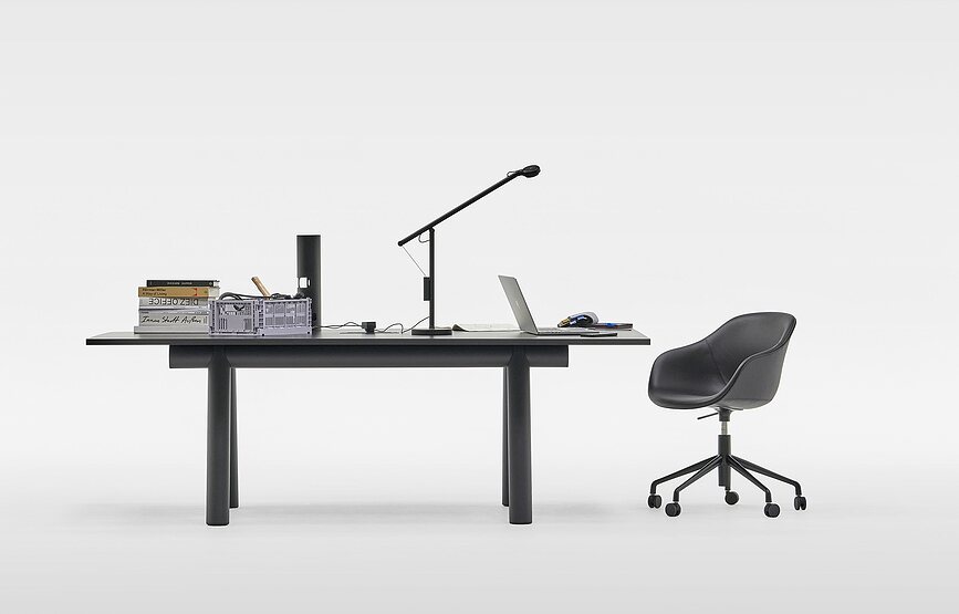 Fifty-Fifty Lampe de Bureau L, noire