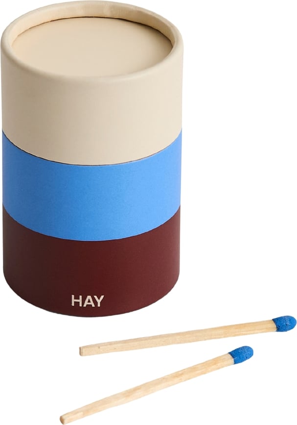 Fósforos Hay Round, beige y azul