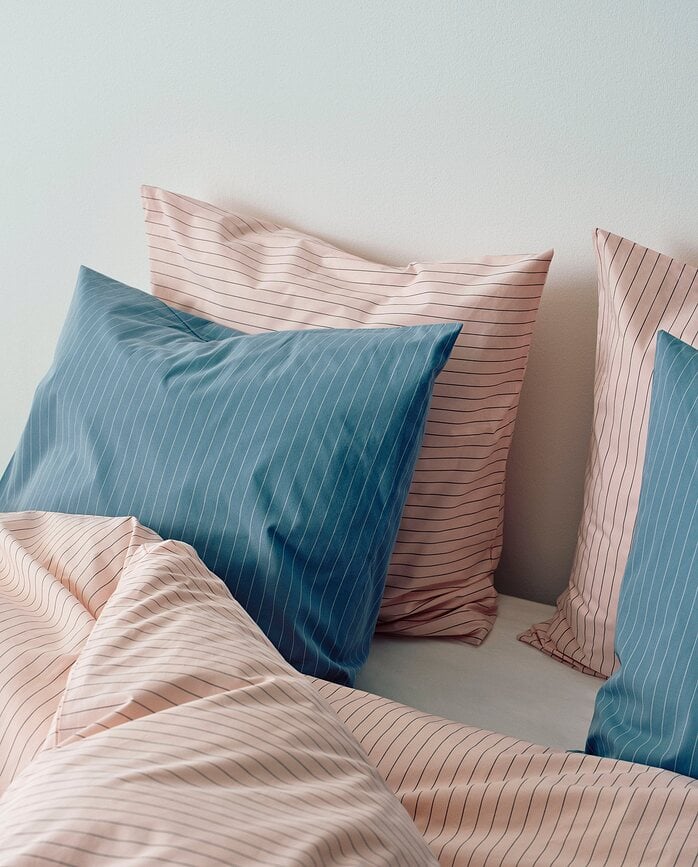 Funda de almohada Fineline, 80 x 80 cm, azul