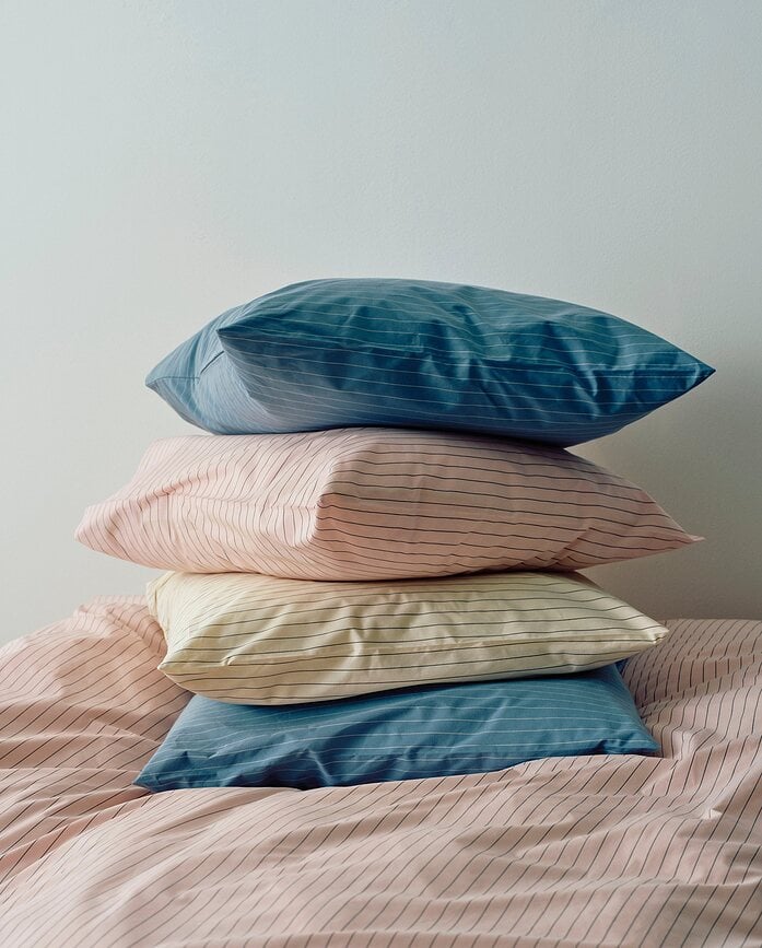 Funda de almohada Fineline, 80 x 80 cm, azul