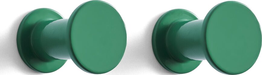 Ganchos de pared Bolt, verdes, 2 unidades