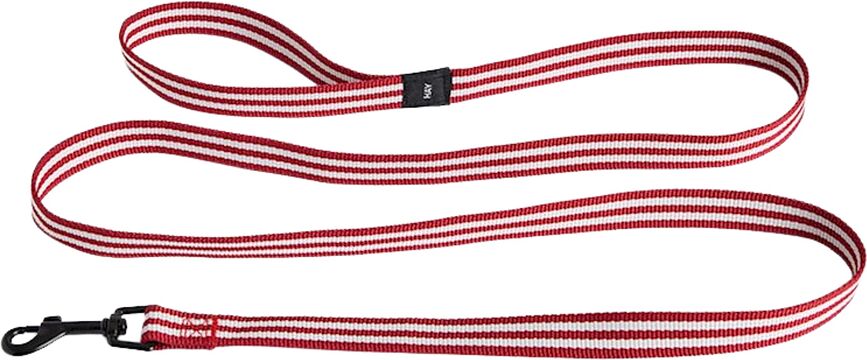 Guinzaglio per cani Hay a righe S/M, rosso-bianco