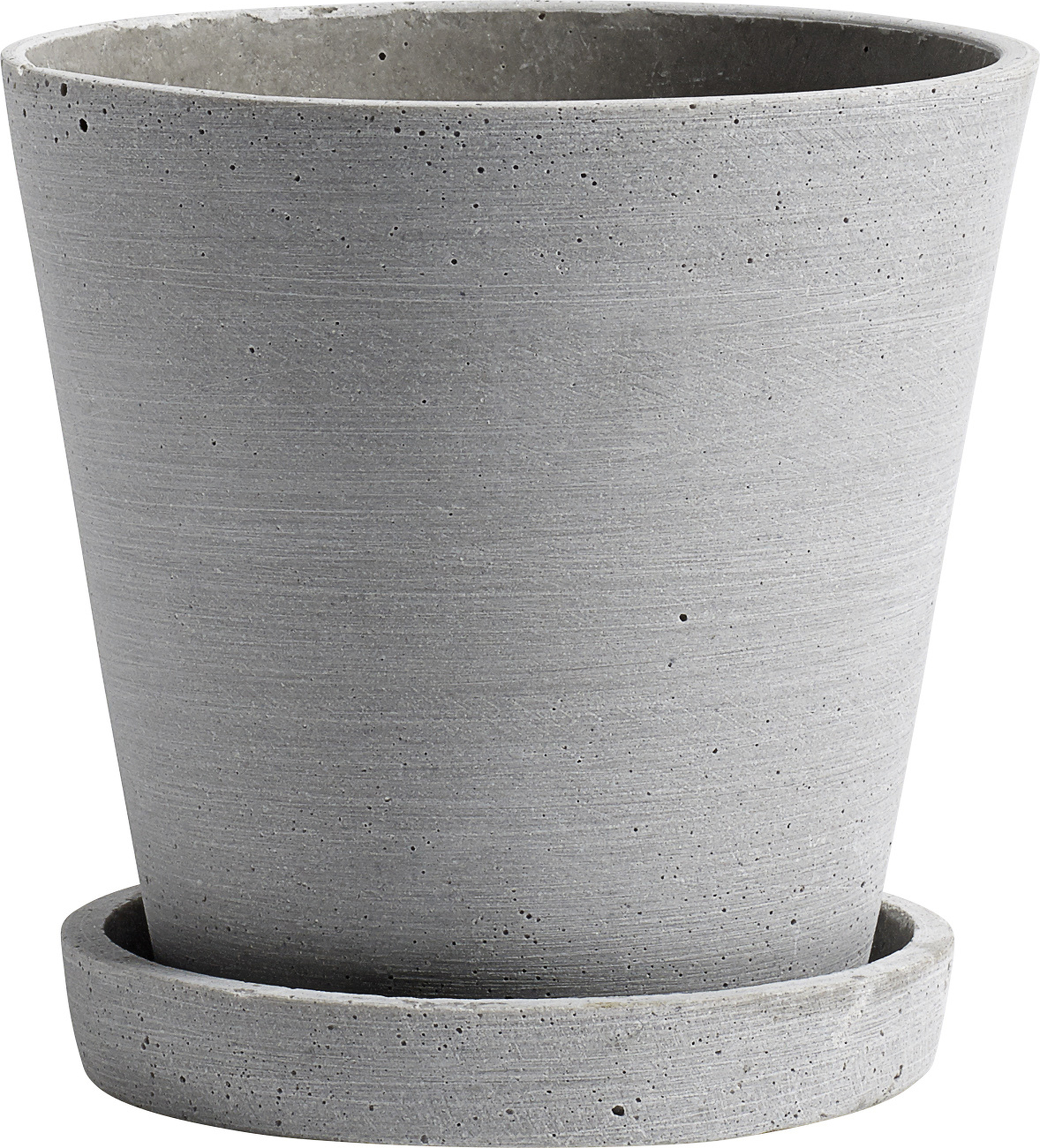 Hay Blumentopf 15 cm grau mit Untersetzer