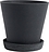 Hay Blumentopf 17,5 cm schwarz mit Untersetzer