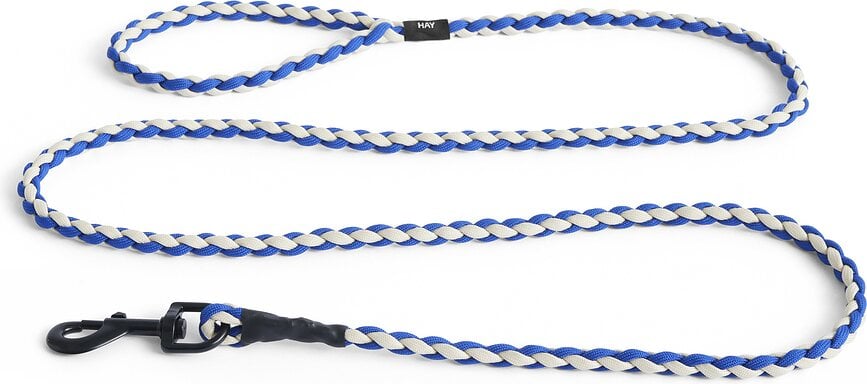 Hay Braided Hundeleine Creme -blau