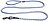 Hay Braided Hundeleine Creme -blau