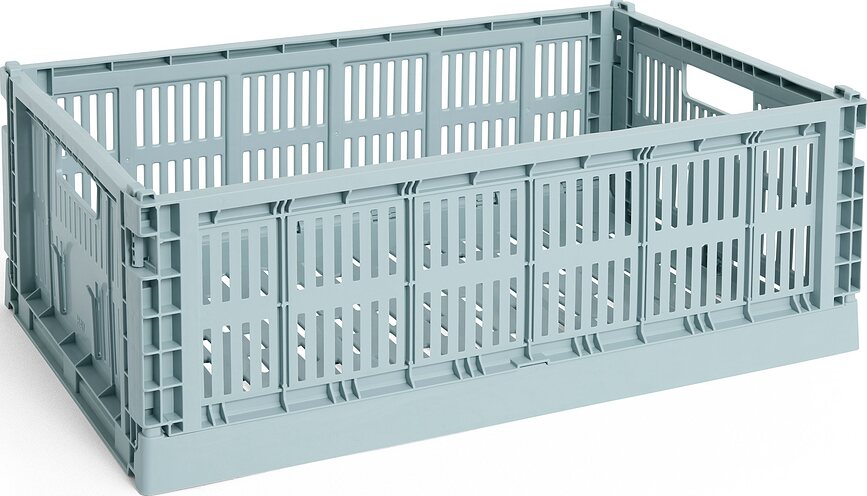 Hay Colour Crate Caisse de Rangement, L, bleu-gris