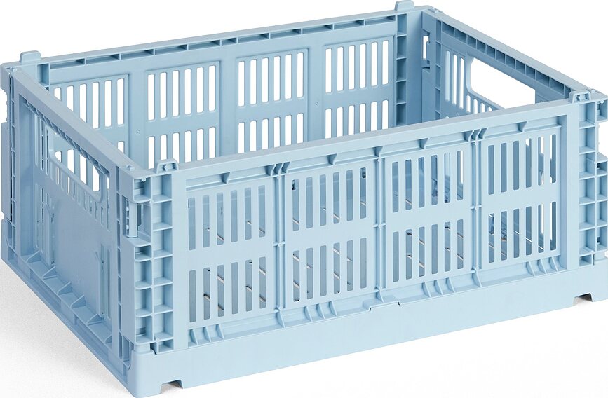 Hay Colour Crate Caisse de Rangement, M, bleu clair
