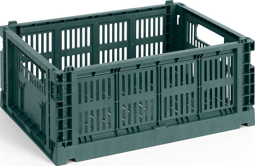 Hay Colour Crate Caisse de Rangement, M, vert foncé
