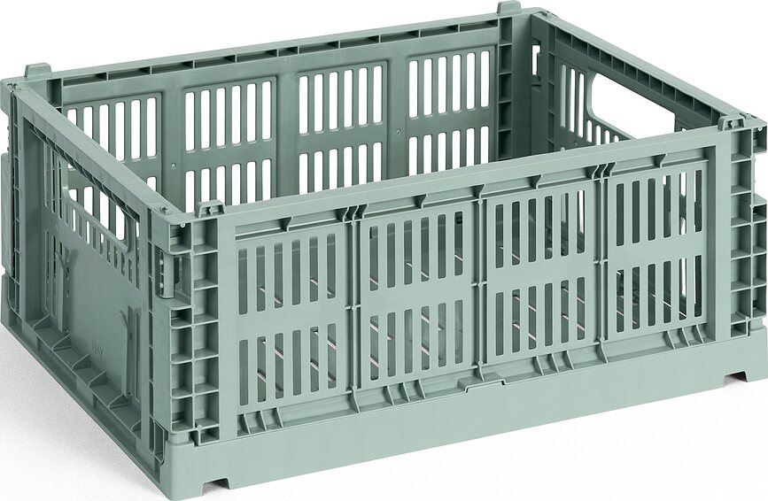 Hay Colour Crate Caisse de Rangement M, vert sauge