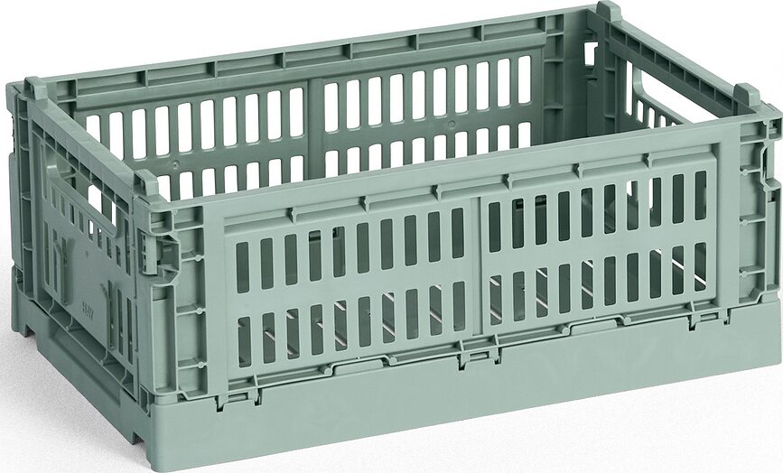 Hay Colour Crate Caisse de Rangement, taille S, vert sauge