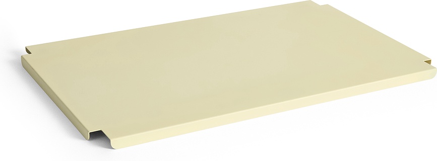 Hay Colour Crate Couvercle pour caisse de rangement L, en métal, jaune clair
